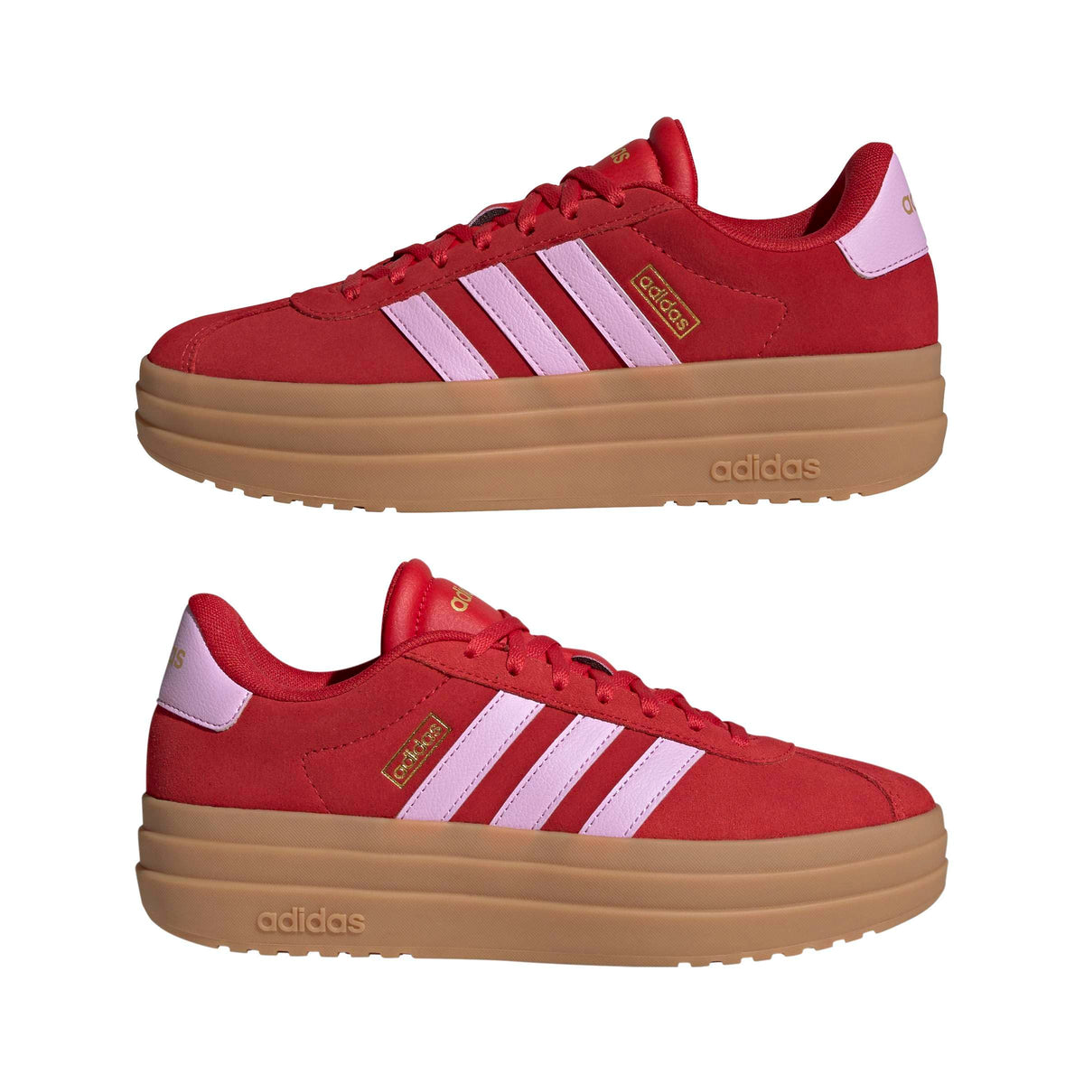 adidas Women's VL Court Bold, Better Scarlet/Bliss Lilac/Gold Metallic