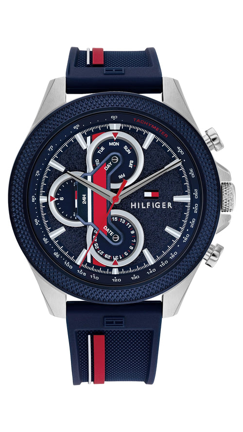Tommy Hilfiger Reloj de Acero Inoxidable Inspirado en las Carreras (Modelo 1792083)