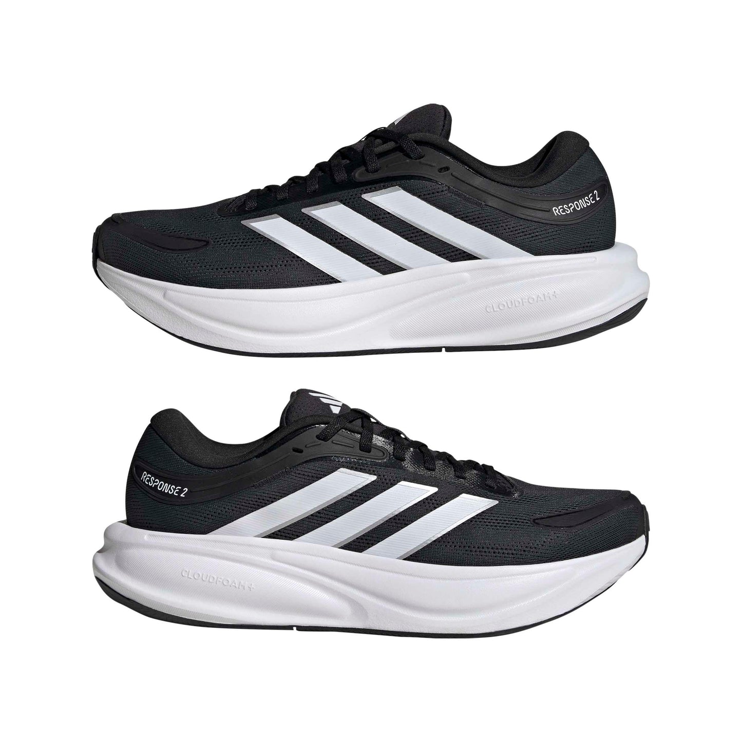 adidas Men's Response 2 Running, Black/White/Matte Silver