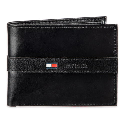 Tommy Hilfiger Billetera de Cuero para Hombre (Negro / Talla Única)