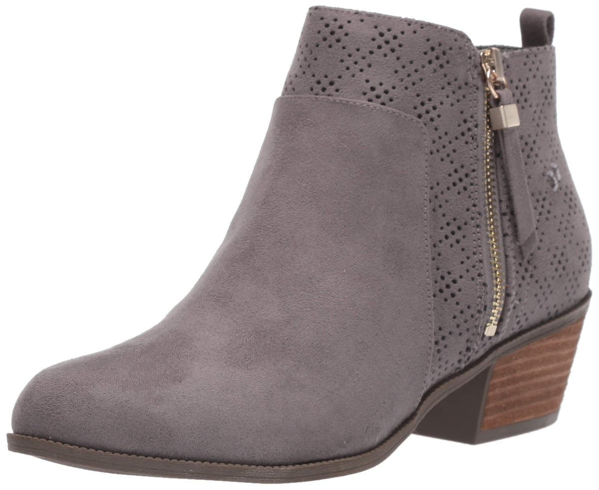Dr. Scholl's Shoes womens Brianna Ankle Boot, Dark Shadow Grey Microfiber