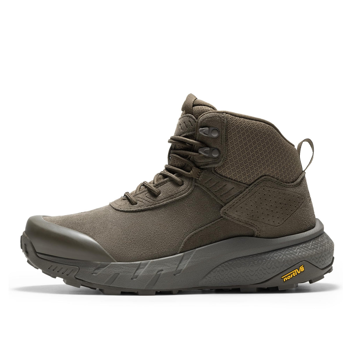 NORTIV 8 Men's Waterproof Military Tactical Work Boots Leather Motorcycle Combat Lightweight Non-Slip Hiking Boots for Men VaporGuard, Coffee, SNMT246M