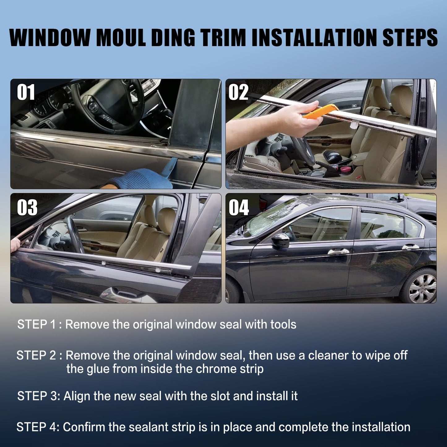 ItranMc Borde de Moldura de Ventana para Honda CR-V (2007-2011)