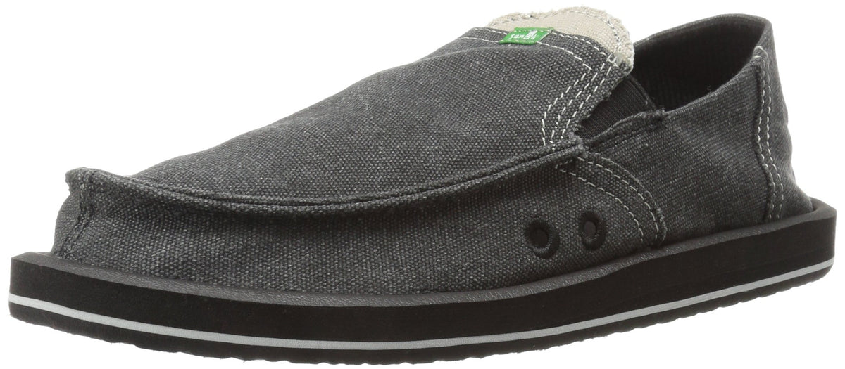 Sanuk Mens Pick Pocket Sidewalk Surfer | High Rebound Comfort Footbed | Slip On Shoes for Men | Men's Slip-on Loafers, Charcoal