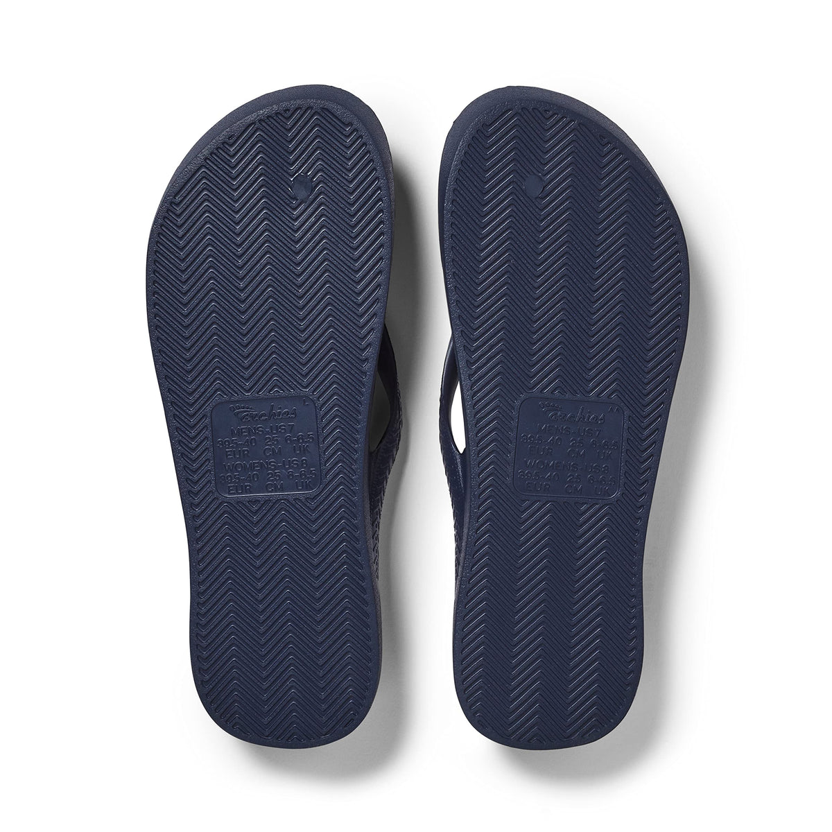 Archies Arch Support Flip Flops, Men & Women, Navy