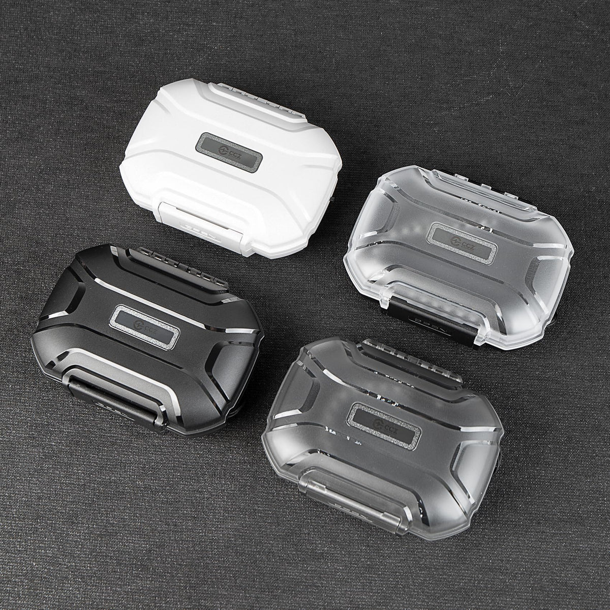 CCZ ZC01 Hard Shell IEM Case for KZ ZS10 Pro in Ear Monitor, Travel Portable Earbuds Case Waterproof Headphone Storage Box for Shure SE215, CCZ Melody, KBEAR KS1, KZ ZAR, ZS12 PRO 2, ZAS (Clear Black)
