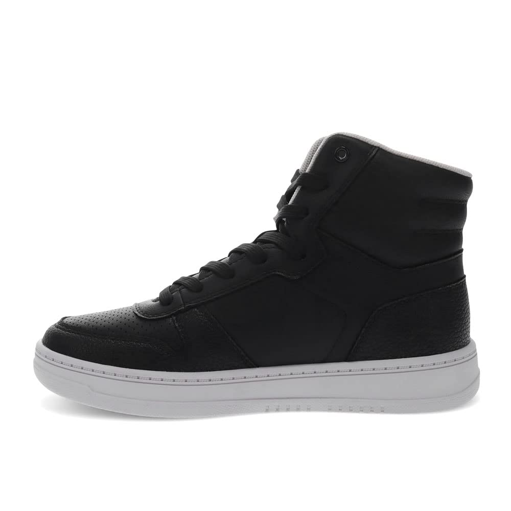 Levi's Womens Drive Hi Synthetic Leather Casual Hightop Sneaker Shoe, Black