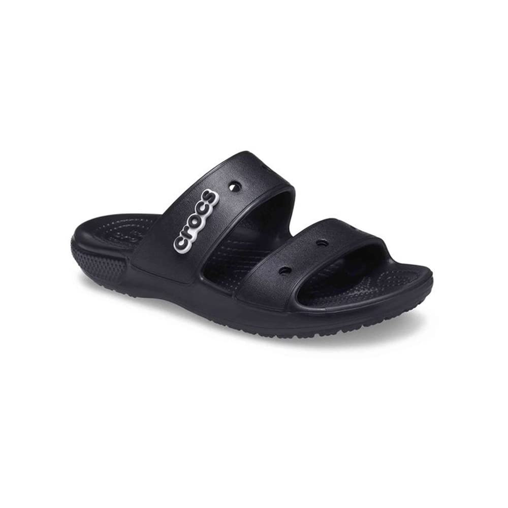 Crocs Men's and Women's Classic Two-Strap Slide Sandals, Black