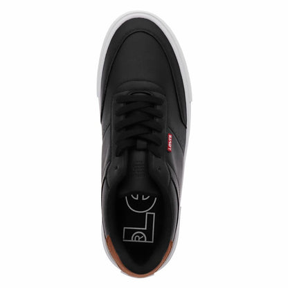 Levi's Mens Munro NM Vegan Synthetic Leather Casual Lace Up Sneaker Shoe, Black/Tan