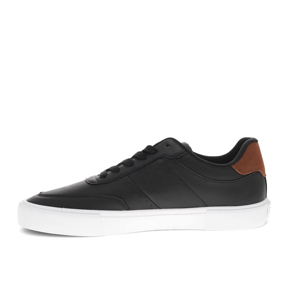 Levi's Mens Munro NM Vegan Synthetic Leather Casual Lace Up Sneaker Shoe, Black/Tan