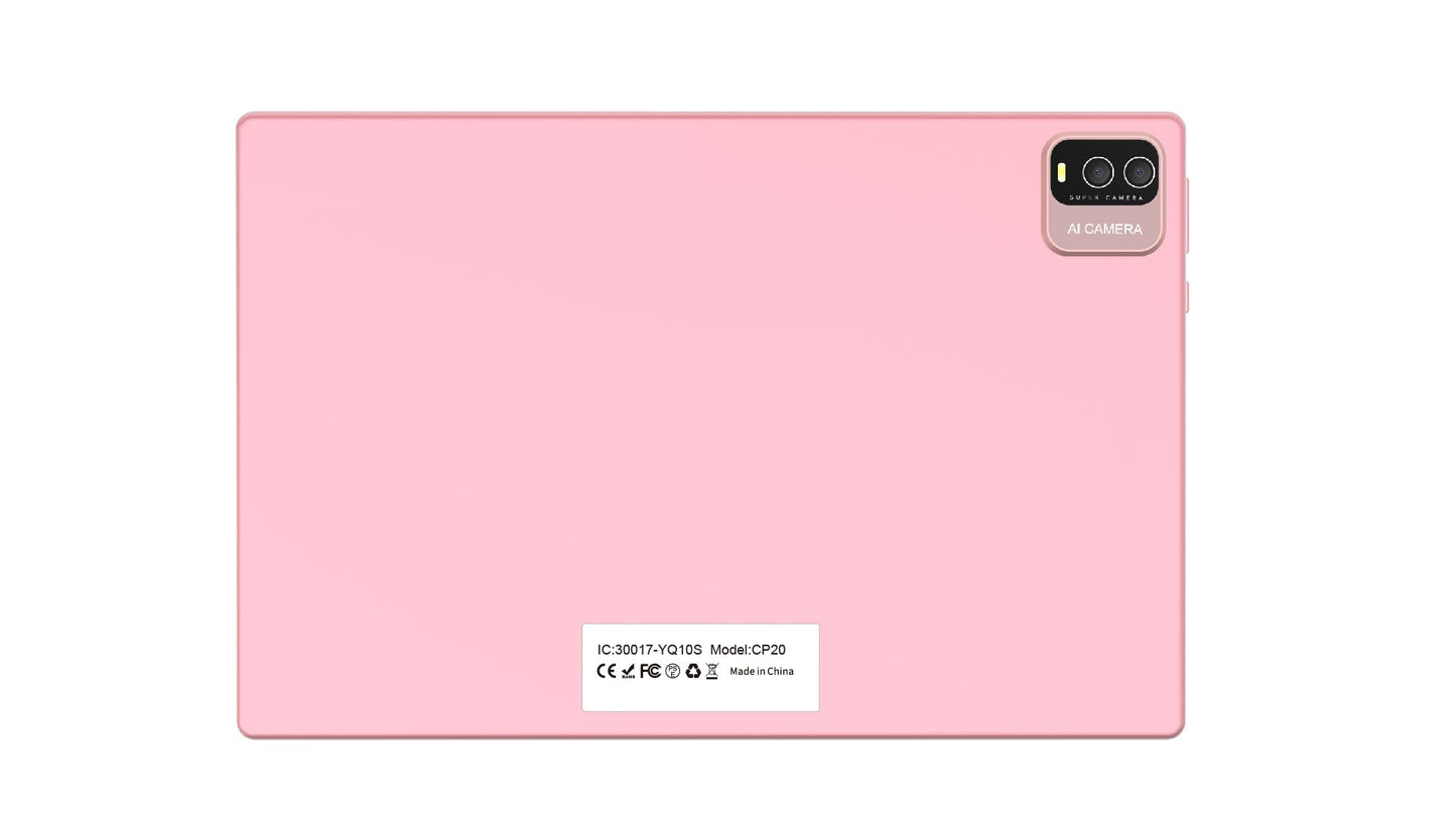 IWEGGO Android 15 Tablet, 10 Inch 18GB RAM+128GB ROM/ 2TB Expandable Tablet, 2.0GHz Quad-core Processor, 1280*800 HD Touch Screen, 5G WiFi6 BT 5.0, 2 in 1 Tablets with Keyboard Case Mouse Stylus Pink