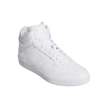 Adidas Unisex Hoops 4.0 Mid Top Basketball Shoes White/White/Black