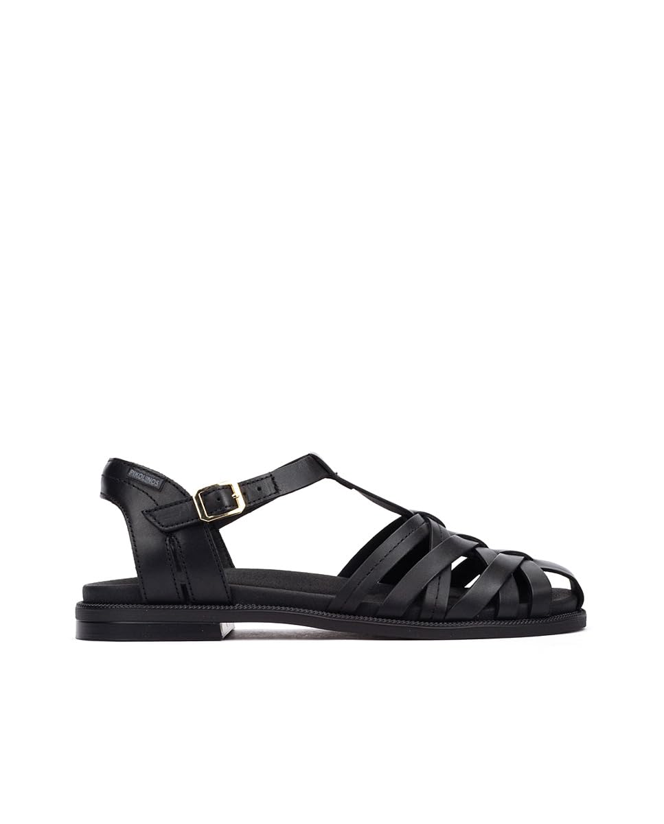 PIKOLINOS Semi-Closed Shoes Leather Navia for Woman Black