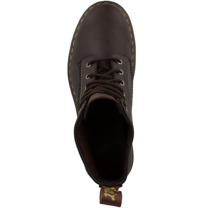 Dr. Martens Unisex 101 6 Eye Leather Boot, Dark Brown Crazy Horse
