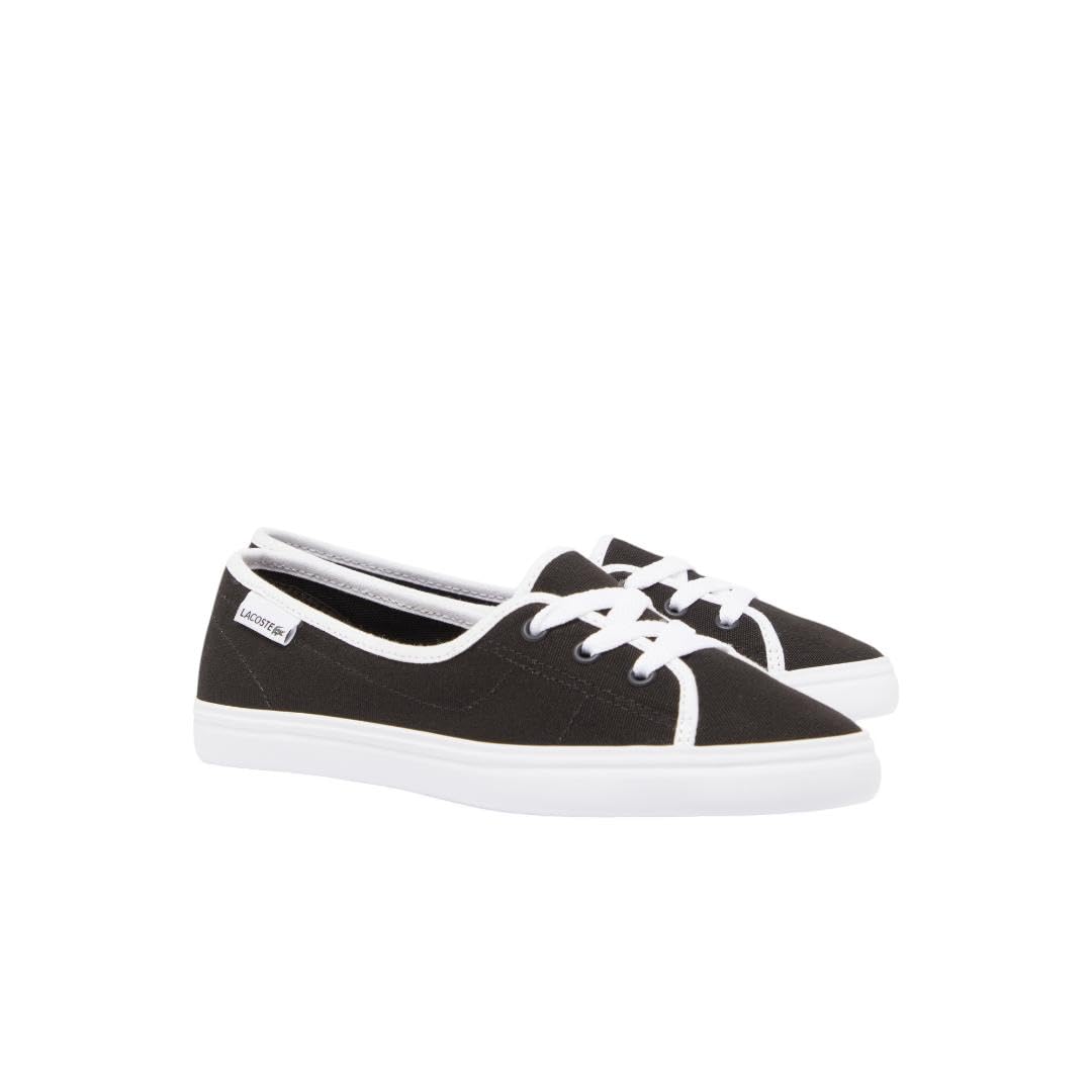 Lacoste Women's Median Base Sneaker, Black/White