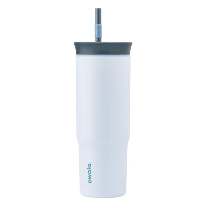 Owala Stainless Steel Triple Layer Insulated Travel Tumbler with Spill Resistant Lid and Straw, BPA Free, 24 oz, The Great Blue