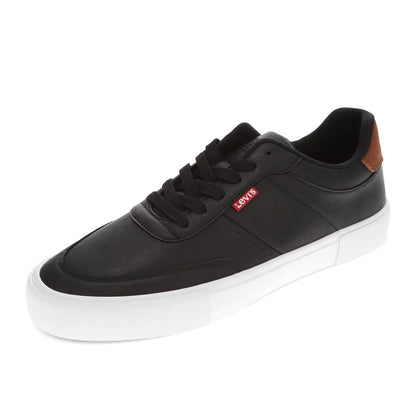 Levi's Mens Munro NM Vegan Synthetic Leather Casual Lace Up Sneaker Shoe, Black/Tan