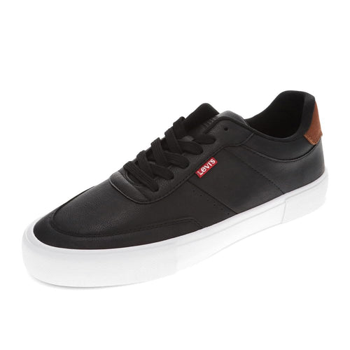 Levi's Mens Munro NM Vegan Synthetic Leather Casual Lace Up Sneaker Shoe, Black/Tan