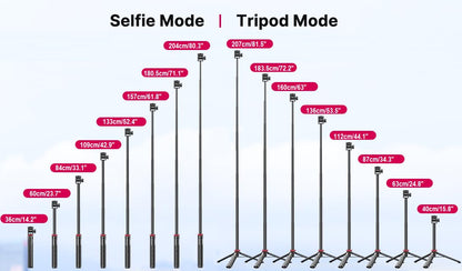 80'' Osmo-Mobile Floor Tripod-Stand Holder for DJI Osmo Mobile 8 SE 7P 7 6 5 4 / Osmo-Pocket 4 3 2 1 / Osmo Action 6 5 pro 4 3 2 1