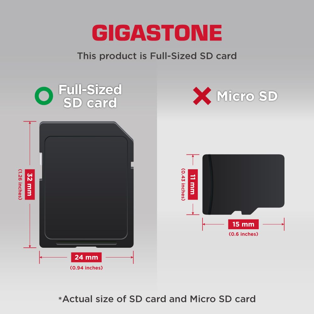 【5-Years Data Recovery】 GIGASTONE 128GB SD Card, 4K Camera Extreme, A2 V30 U3 C10 SDXC Memory Card High Speed, Compatible with Canon Kodak Olympus Digital Camera