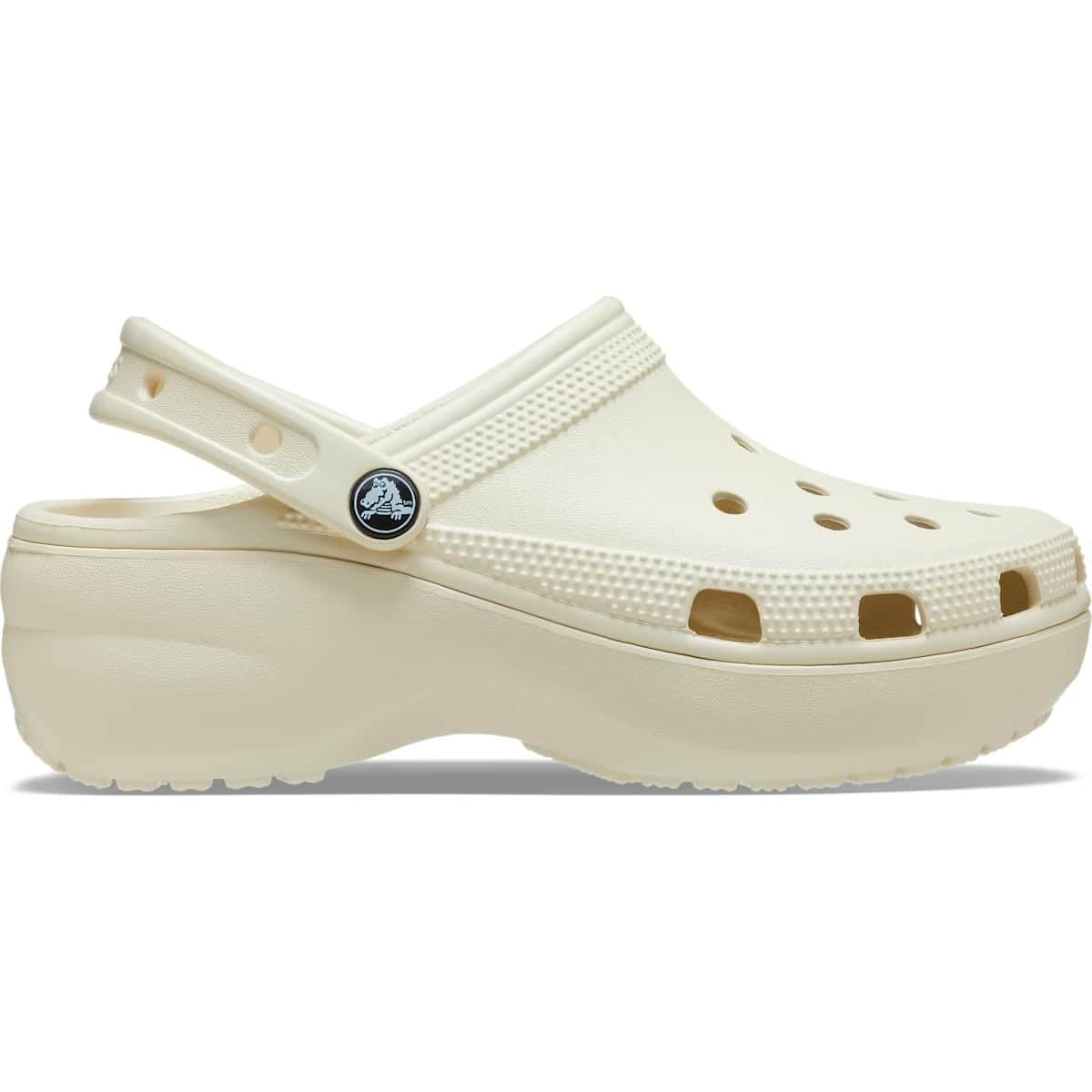 Crocs Women's Classic Platform Clogs, Platform Shoes, Bone