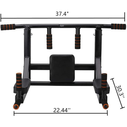 Barra de dominadas y estación de fondos de pared ptlsy (Soporta 440 lbs)