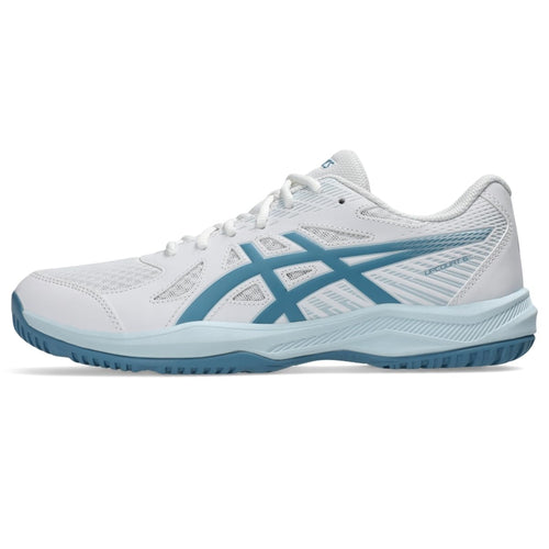 ASICS Men's Upcourt 6 Volleyball Shoes, White/SABA Blue