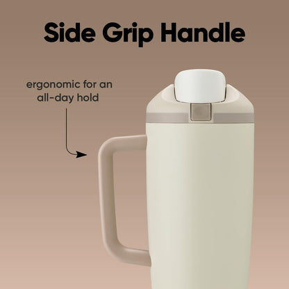 Owala FreeSip Tumbler - Stainless Steel - 40-oz. - Tan (Lightly Toasted)
