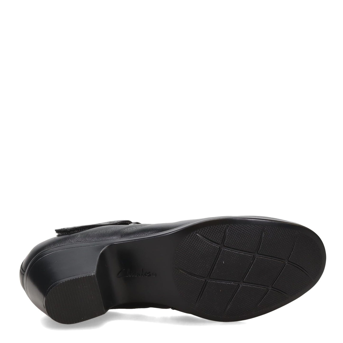 Clarks Black's Emily 2 Mabel Pump, Black Leather