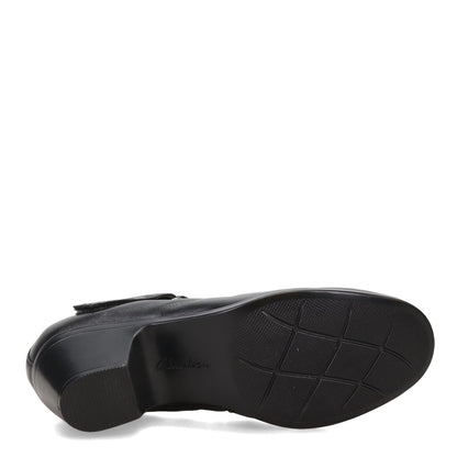 Clarks Black's Emily 2 Mabel Pump, Black Leather