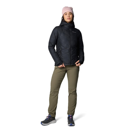 Columbia Chaqueta Acolchada con Capucha para Mujer (Negro / Talla M)