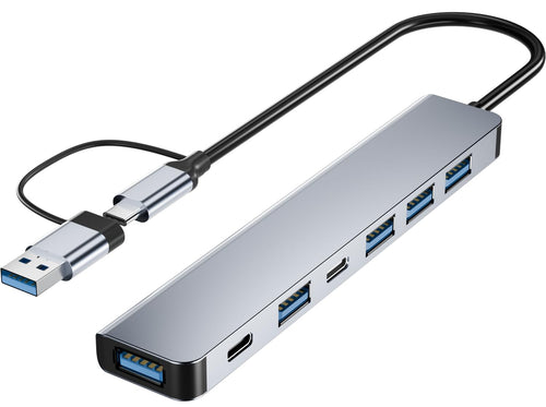 BERLAT Hub USB C y USB de Aluminio 7 en 1 (Versión Actualizada)