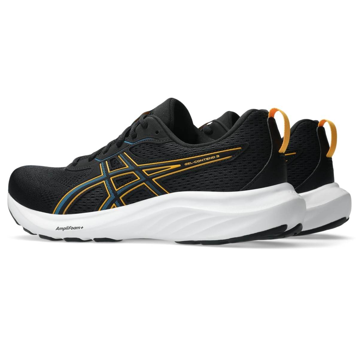 ASICS Men's Gel-Contend 9 Running Shoes, Black/YAMABUKI