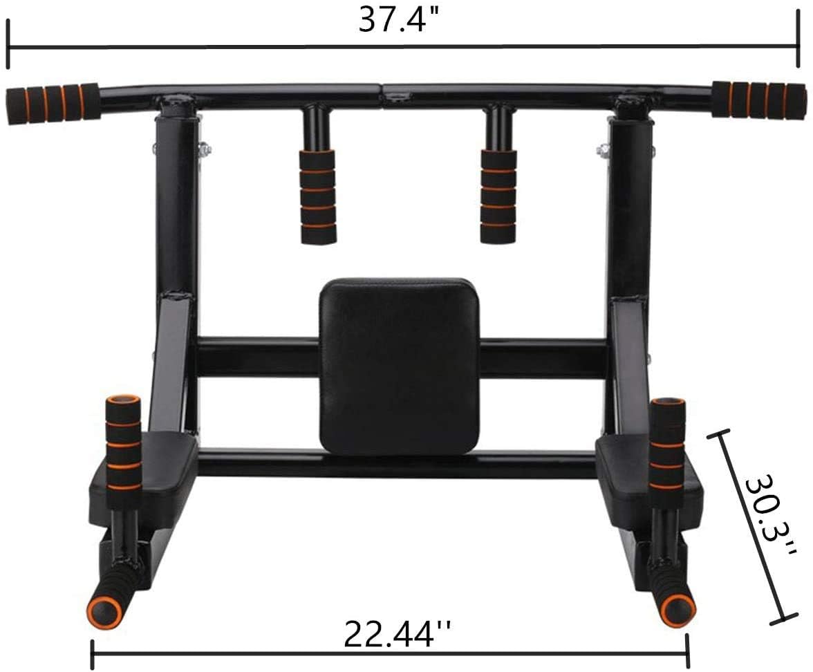 Barra de dominadas y estación de fondos de pared BDL (Soporta 440 lbs)