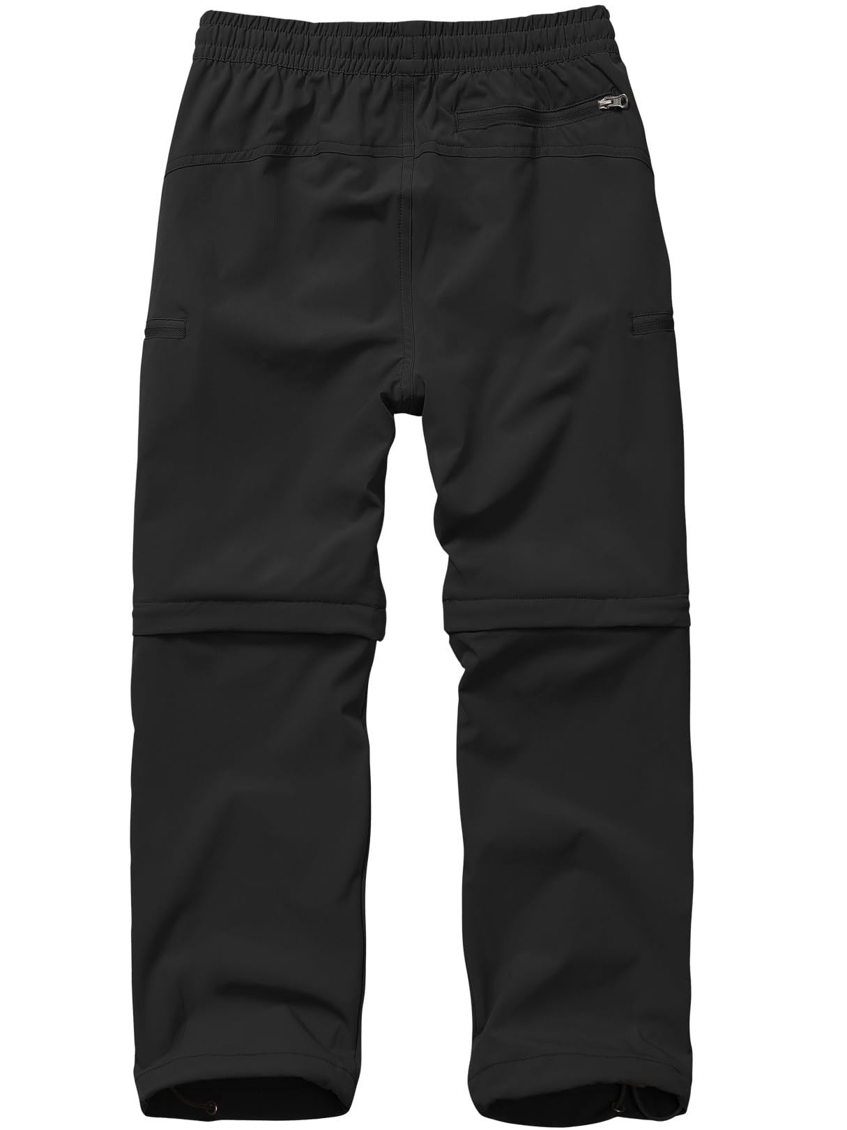 linlon Pantalones Cargo de Senderismo para Niños (Talla XL / Negro)