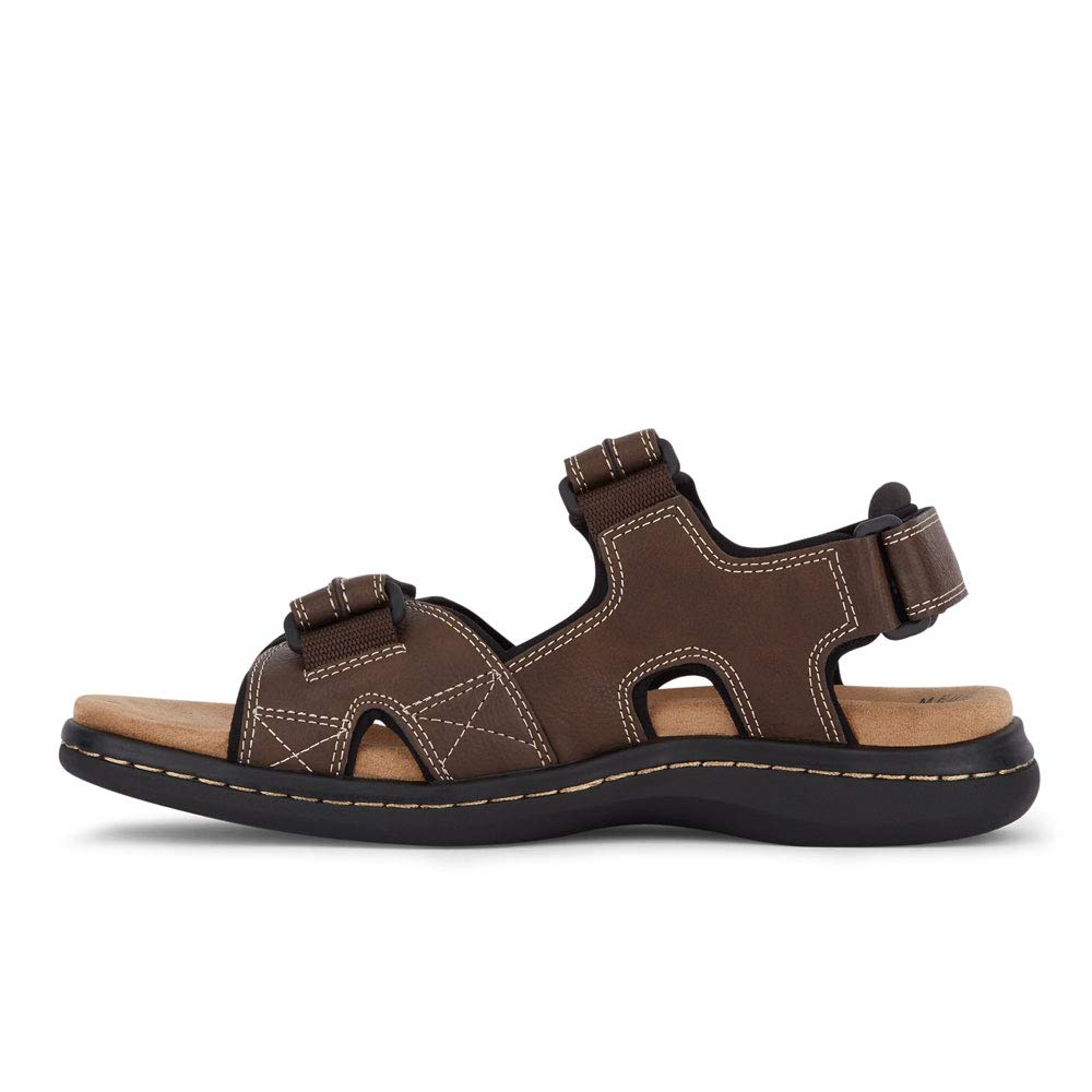 Dockers Mens Newpage Outdoor Sport Sandal Memory Foam, Briar