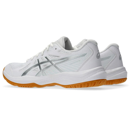 ASICS Women's Upcourt 6 Volleyball Shoes, White/Pure Silver