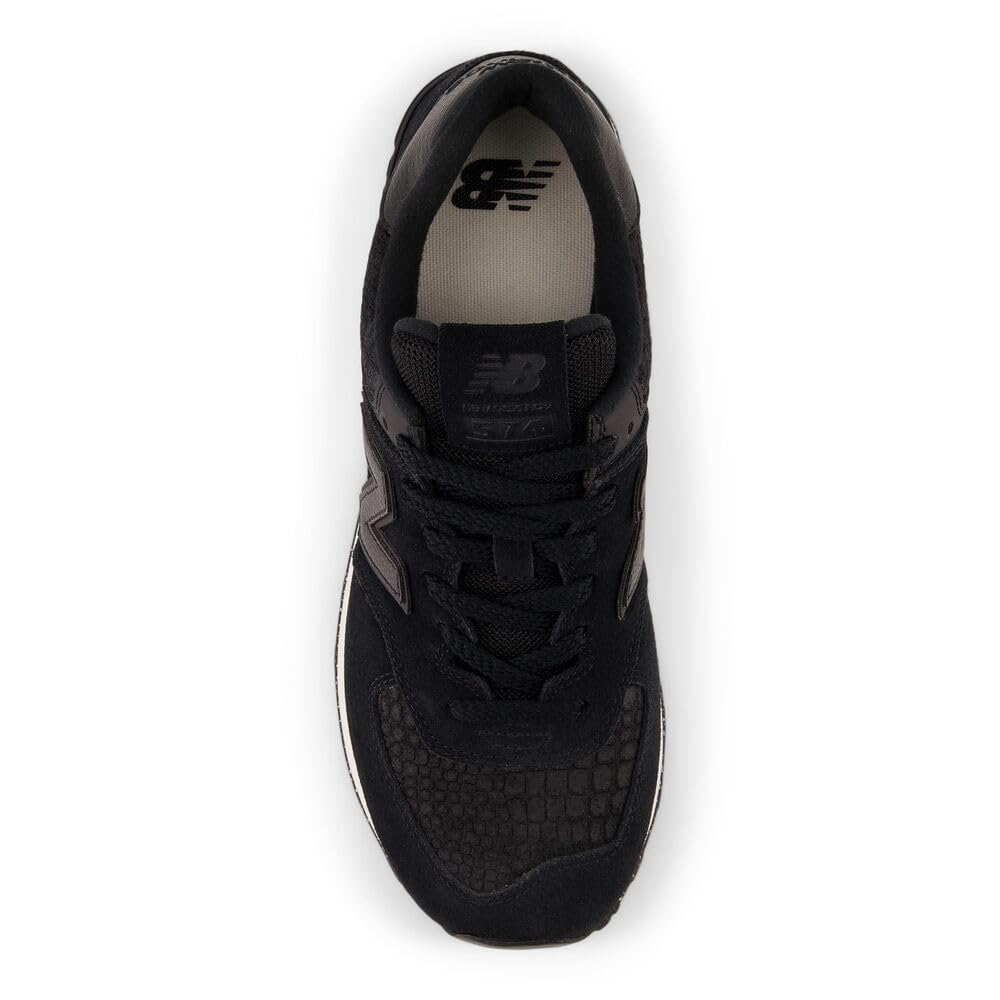 New Balance Women's 574 V2 Sneaker, Black/Metallic Black