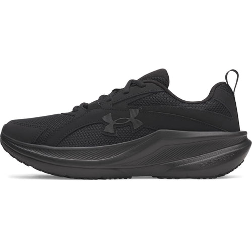 Under Armour Men's Charged+ Assert 11 Running Shoe, (002) Black/Black/Black, US