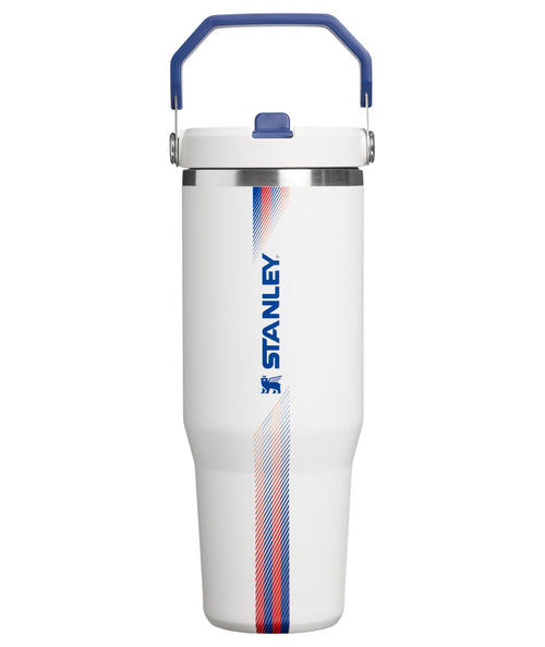 STANLEY Vaso Térmico IceFlow 2.0 con Asa (30 oz / Blanco y Azul Oscuro)