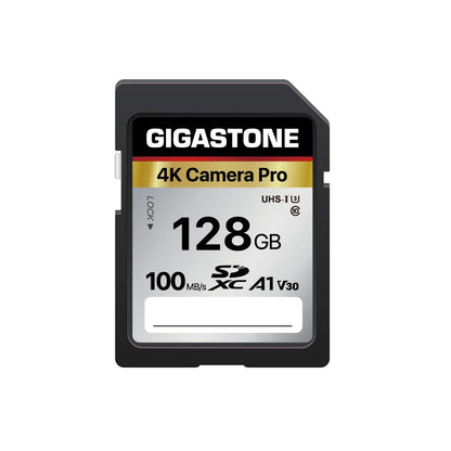 【5-Years Data Recovery】 GIGASTONE 128GB SD Card, 4K Camera Pro, A1 V30 SDXC Memory Card 4K UHD Video Compatible with Canon Digital Camera, with 1 Mini Case