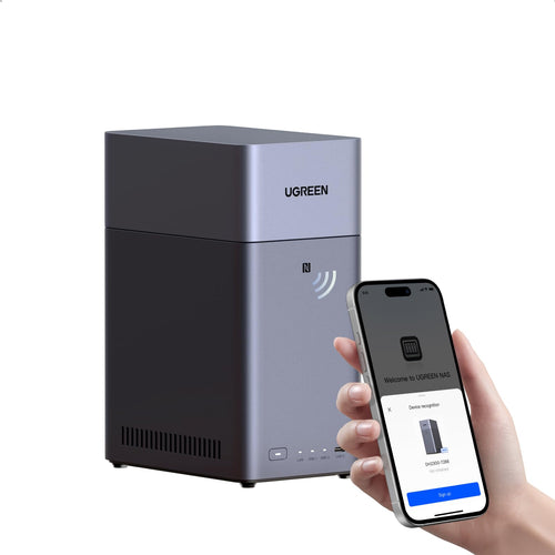 UGREEN Almacenamiento NAS de Escritorio de 2 Bahías DH2300 NASync (4GB RAM / Sin Discos)