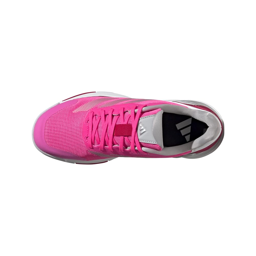 Adidas Womens Crazyquick Lightstrike Padel Tennis, Lucid Pink/Silver Metallic/Lucid Red