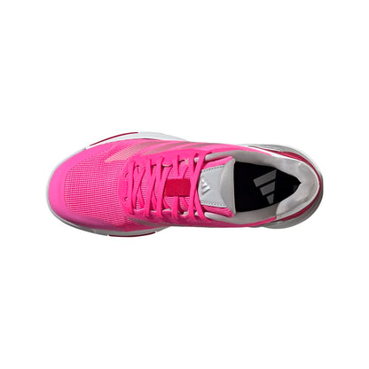 Adidas Womens Crazyquick Lightstrike Padel Tennis, Lucid Pink/Silver Metallic/Lucid Red