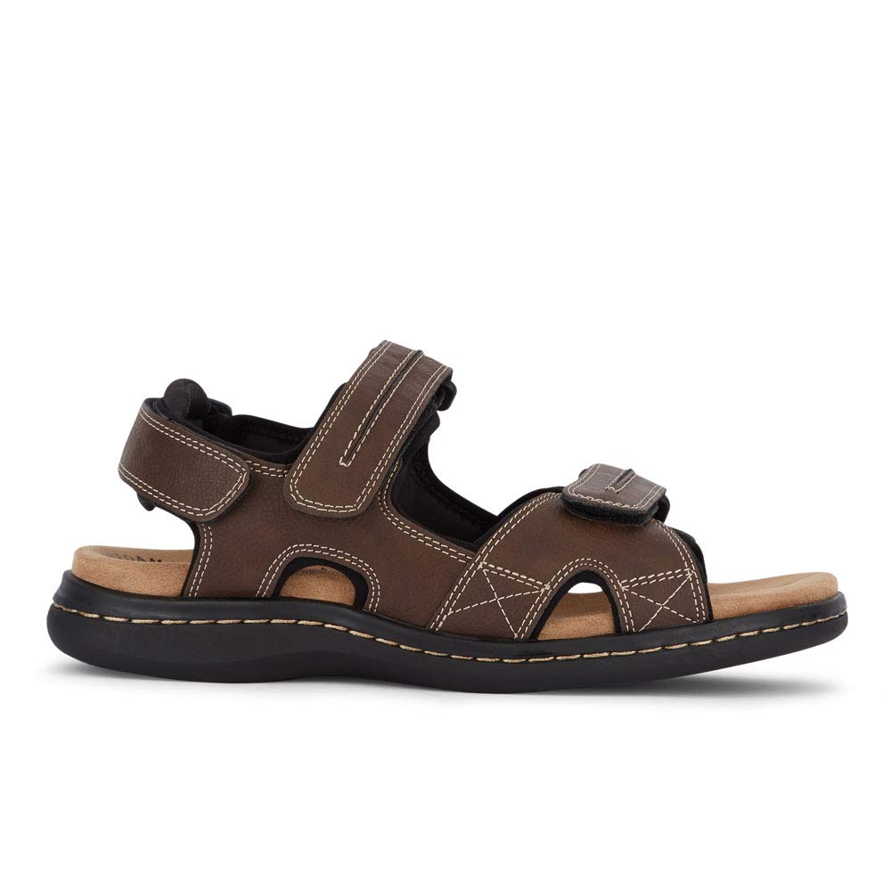 Dockers Mens Newpage Outdoor Sport Sandal Memory Foam, Briar