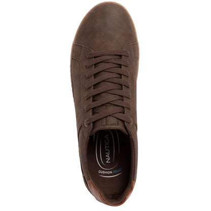 Nautica Men's Casual Lace-Up Shoe Classic Walking Tennis Court Fashion Sneakers - Kantor Dark Brown Size