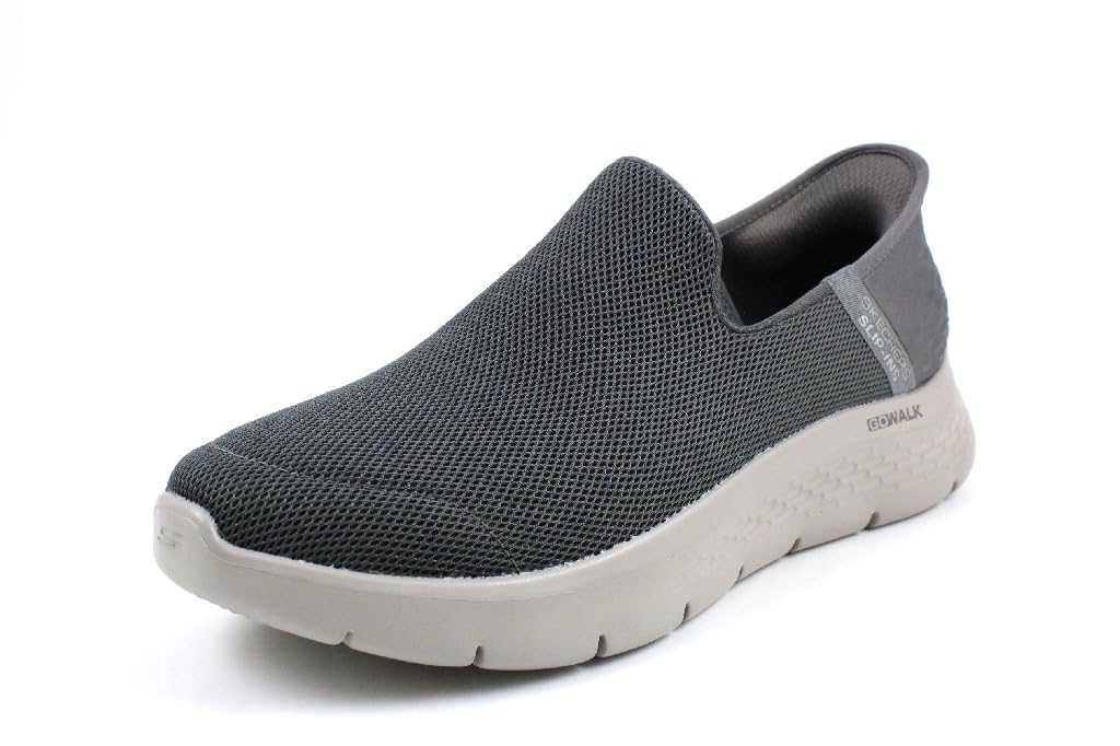 Skechers Men's Go Walk Flex No Hands Hands Free Slip-Ins Sneaker, Dark Grey