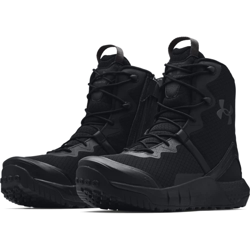 Under Armour Men's Micro G Valsetz Zip Tactical Boot, Black/Black