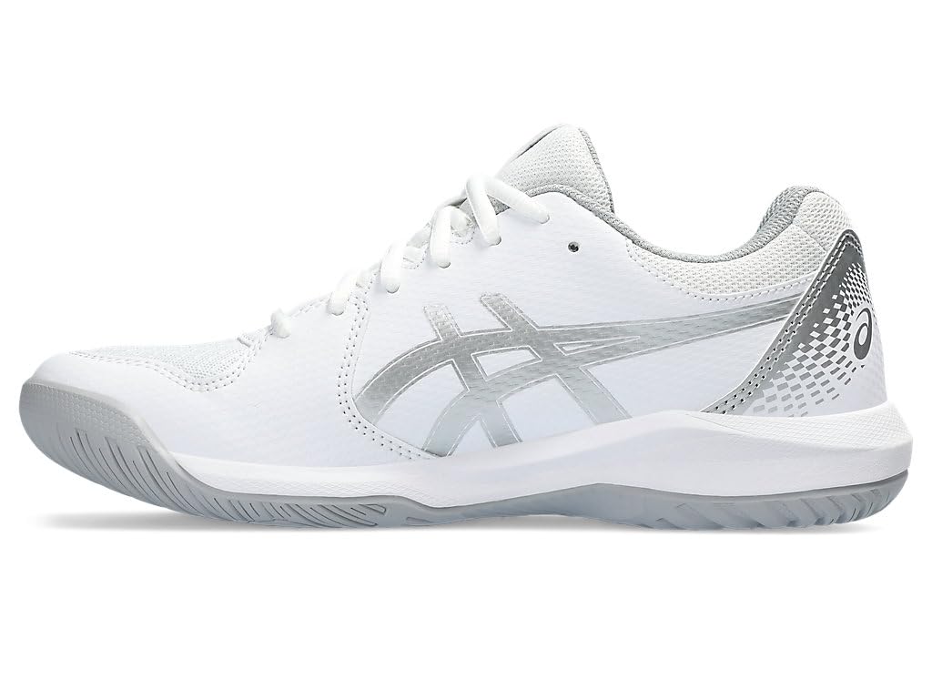 ASICS Women's Gel-Dedicate 8 Tennis Shoes, White/Pure Silver