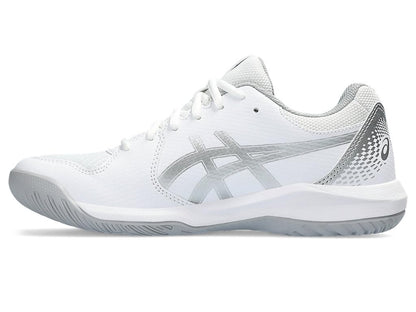 ASICS Women's Gel-Dedicate 8 Tennis Shoes, White/Pure Silver